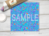 Lilly Inspired MaiTai Floral Pattern Adhesive Vinyl L012